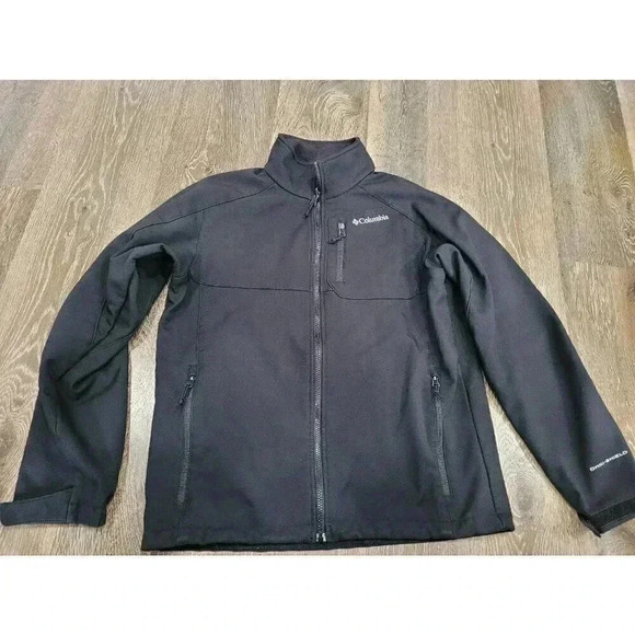 Columbia black hardshell jacket size med #2 - Picture 1 of 3